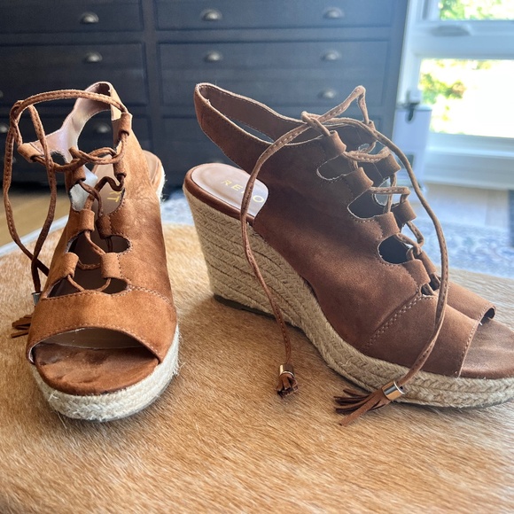 Report lace up wedge espadrilles sandals. SZ 8 - Picture 1 of 10